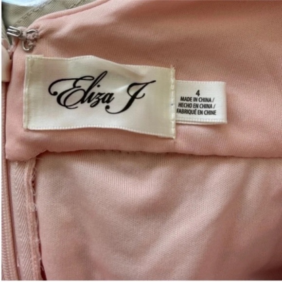 Eliza J Embroidered Sequin Embellished High Low Gown - Picture 8 of 9